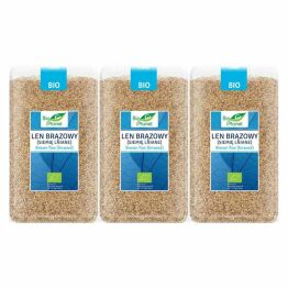 3 x Len Brązowy Siemię Lniane Nasiona Lnu Bio 1 kg Bio Planet