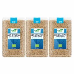 3 x Len Brązowy Siemię Lniane Nasiona Lnu Bio 1 kg Bio Planet