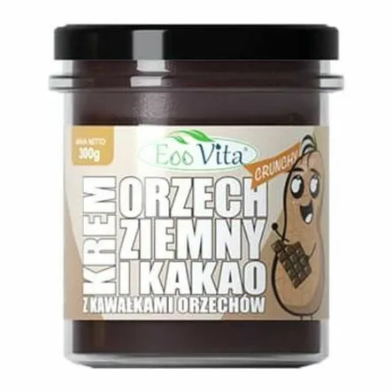 Krem Orzech Ziemny i Kakao Crunchy 300 g - EOOVITA (data: 30.09.2025)