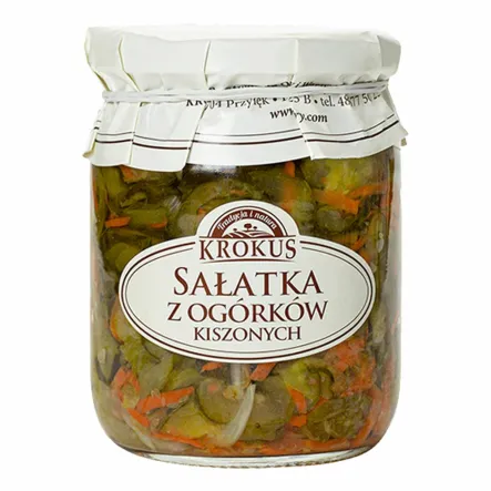 Sałatka z Ogórków Kiszonych 480 g - Krokus - Przecena Krótka Data Minimalnej Trwałości