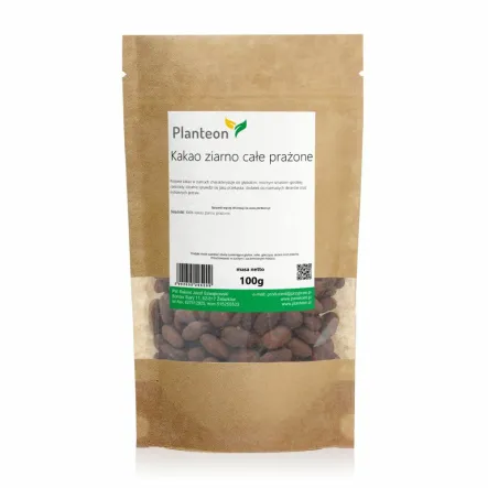 Kakao Ziarno Całe Prażone 100 g - Planteon