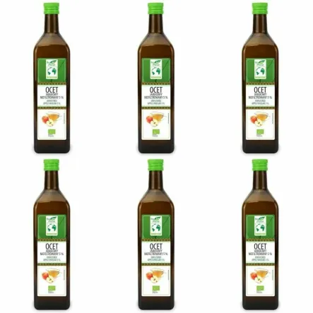 6 x Ocet Jabłkowy Niefiltrowany Bio 5% 1 l - Bio Planet