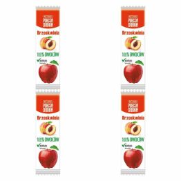 4 x Przekąska Jabłko and  Brzoskwinia Bez Dodatku Cukru 16 g - Porcja Dobra