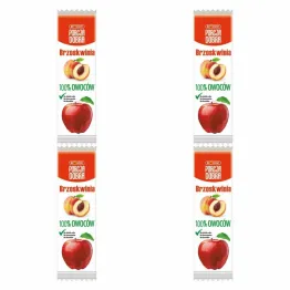 4 x Przekąska Jabłko and  Brzoskwinia Bez Dodatku Cukru 16 g - Porcja Dobra