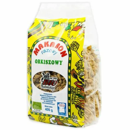 Makaron Orkiszowy Razowy Świderki Bio 400 g Babalscy