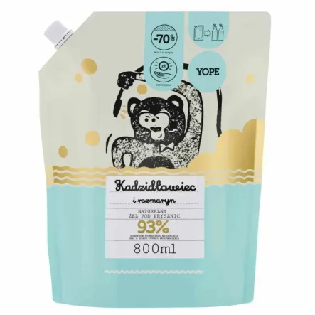Żel Pod Prysznic KADZIDŁOWIEC I ROZMARYN Refill 800 ml - YOPE