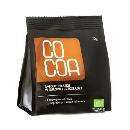 Jagody Inkaskie w Surowej Czekoladzie Bio 70 g - Cocoa (data: 12.09.2025)