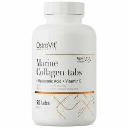 Kolagen Morski + Kwas Hialuronowy + Witamina C 90 Tabletek - OstroVit