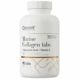 Kolagen Morski+ Kwas Hialuronowy+ Witamina C 90 Tabletek - OstroVit