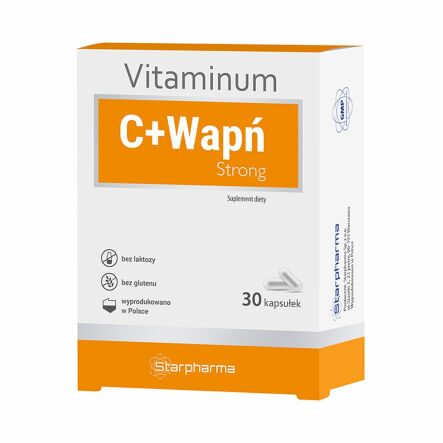 Vitaminum C plus Wapń Strong 30 Kapsułek - Starpharma