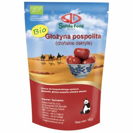 Głożyna Pospolita Suszona (Daktyle Chińskie) Bio 180 g - Solida Food