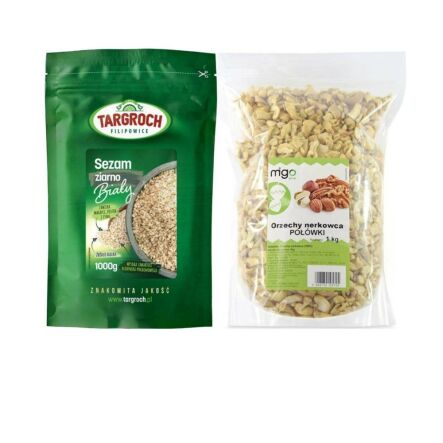 Zestaw Sezam Ziarno 1 kg Targroch + Orzechy Nerkowca Połówki 1 kg - MIGOgroup