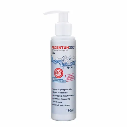 Żel do Twarzy Argentum 200 Srebro Koloidalne 50 ppm 150 ml - Aura Herbals