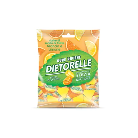 Cukierki ze Stewią Pomarańcza Limonka 70 g Dietorelle