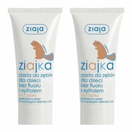 2 x Ziajka Pasta do Zębów z Ksylitolem Bez Fluoru 50 ml - Ziaja