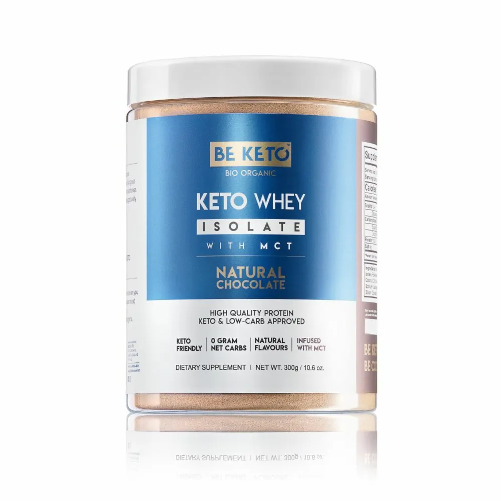 Keto Izolat Białka +MCT Naturalna Czekolada 300 g - Beketo