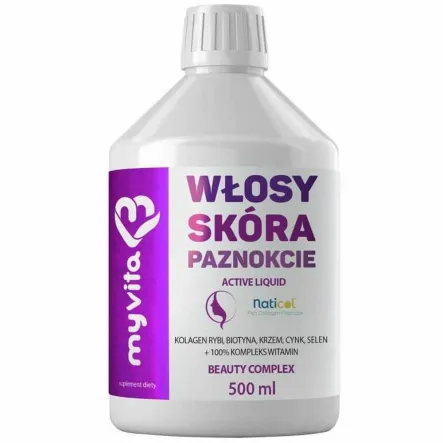 Włosy, Skóra, Paznokcie Active Liquid Beauty Complex 500 ml - MyVita