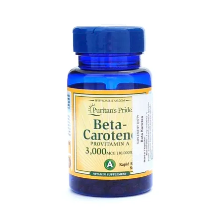 Beta Karoten 10 000 IU 100 Kapsułek - Puritan's Pride