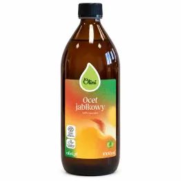 Ocet Jabłkowy Żywy Niefiltrowany Naturalny Bezglutenowy 1 l - Olini