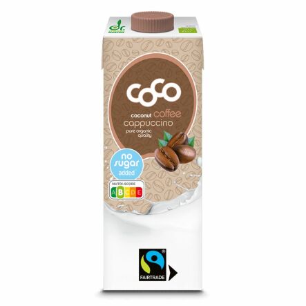Napój Kokosowy Cappuccino Bez Dodatku Cukru Fair Trade Bio 1 l - Coco - Przecena Krótka Data Minimalnej Trwałości