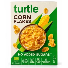 Płatki Kukurydziane Bez Dodatku Cukru Bezglutenowe BIO 375 g – Turtle