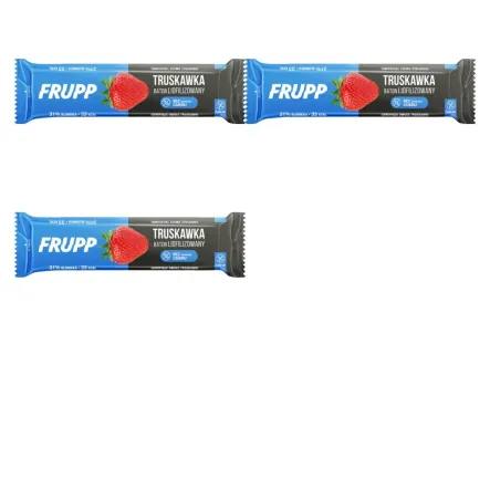 3 x Baton Liofilizowany Truskawka Bezglutenowy 10 g - Frupp