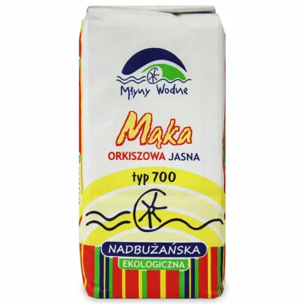 Mąka Orkiszowa Jasna Nadbużańska Typ 700 Bio 1 kg - Młyny Wodne  - Przecena Krótka Data Minimalnej Trwałości