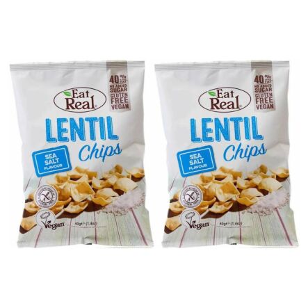 2 x Chipsy z Soczewicy z Solą Morską 40 g Eat Real