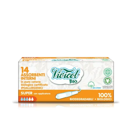 Tampony Super Z Aplikatorem Eco (14 Szt.)- Vivicot 