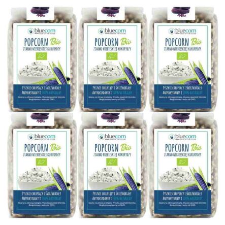 6 x Ziarno Popcornu z Niebieskiej Kukurydzy Bio 350 g - Bluecorn