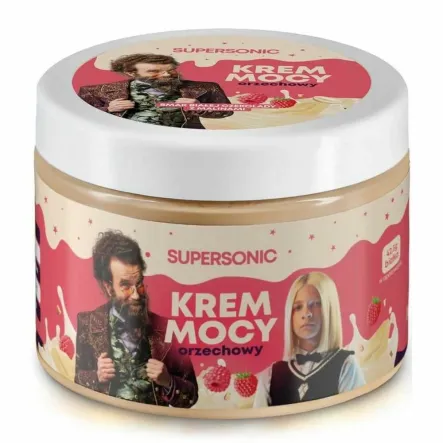 Krem Mocy Orzechowy Biała Czekolada z Malinami Bez Dodatku Cukru 250 g - Supersonic (data 17.03.2025)
