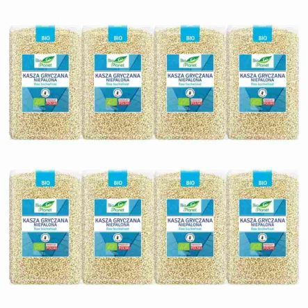 8 x Kasza Gryczana Niepalona Bezglutenowa Bio 2 kg - Bio Planet