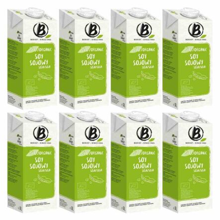 8 x Napój Sojowy Naturalny Bez Dodatku Cukru Bio 1 l - Berief