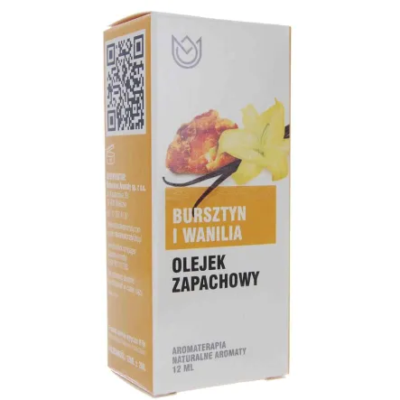 Olejek zapachowy Bursztyn i Wanilia 12ml Naturalne Aromaty
