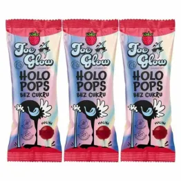 3 x Lizak Kulka Bez Cukru o Smaku Malinowym Bezglutenowy 8 g - HOLOPOPS