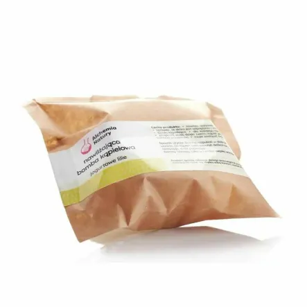 Nawilżająca Bomba Kąpielowa JOGURTOWE LILIE 90 g - Alchemia Natury - Przecena Krótka Data Minimalnej Trwałości