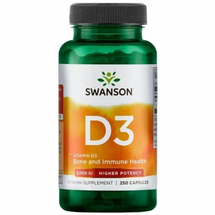 Witamina D3 2000IU 250 Kapsułek - Swanson