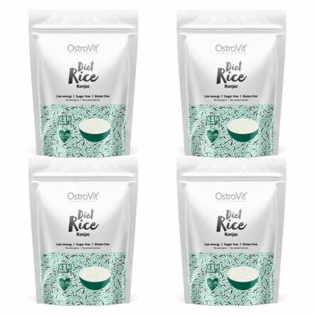 4 x Makaron Konjac Diet Rice 400 g Keto Friendly (250 g) - OstroVit