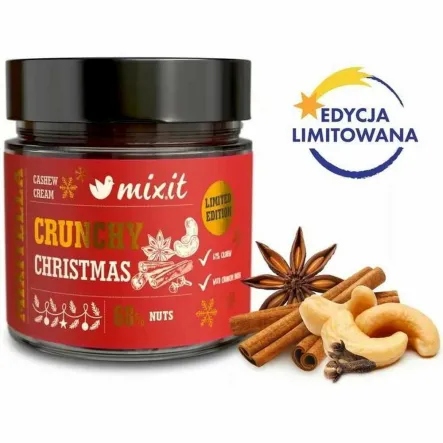 Mixitella Krem Orzechowy Crunchy Premium Świąteczny 220 g - MIXIT