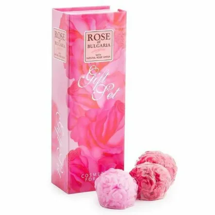 Zestaw Prezentowy 3x Mydło Różane Ręcznie Robione 90 g (3x 30 g) - Rose of Bulgaria