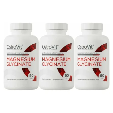 3 x Glicynian Magnezu 90 Kapsułek - OstroVit