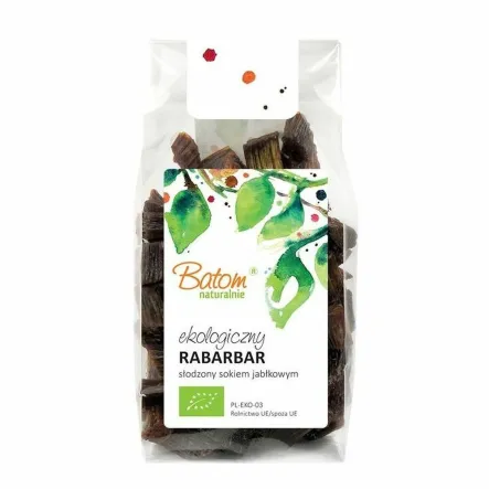 Rabarbar Słodzony Sokiem Jabłkowym Bio 100 g - Batom - Przecena Krótka Data Minimalnej Trwałości