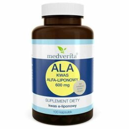 ALA Kwas Alfa - Liponowy 600 mg 100 Kapsułek - Medverita