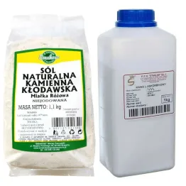 Zestaw Kwas L-Askorbinowy 1 kg  Stanlab + Sól Kłodawska Kamienna Naturalna Miałka Różowa Niejodowana 1,1 kg - Smakosz