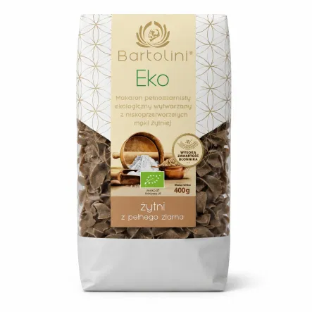 Makaron Żytni Razowy Świderki Bio 400 g -  Bartolini