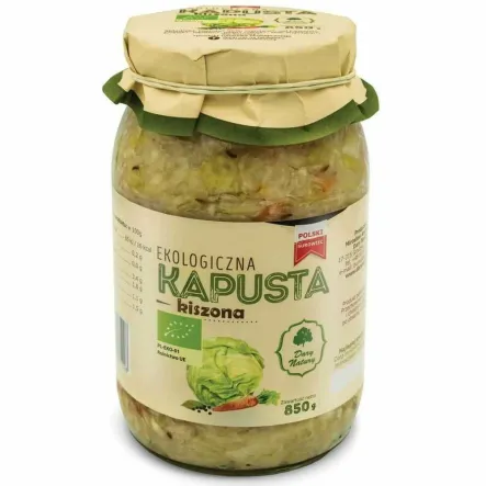 Kapusta Kiszona z Przyprawami Bio 850 g (800 g) -  Dary Natury