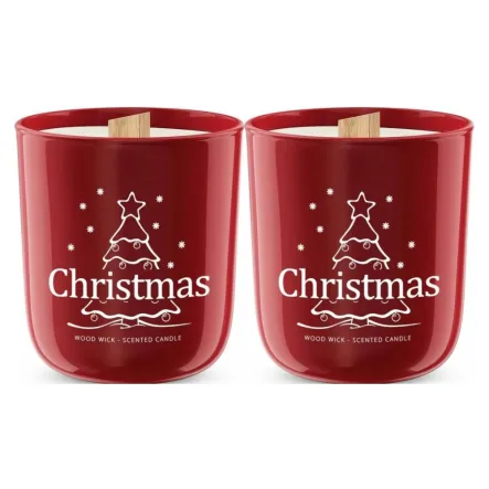 2 x Christmas Świąteczna Sojowa Świeca Zapachowa w Szkle - Salire