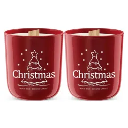 2 x Christmas Świąteczna Sojowa Świeca Zapachowa w Szkle - Salire