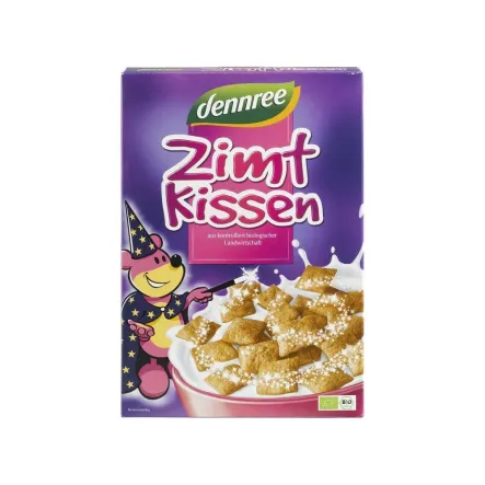 Płatki Śniadaniowe Poduszki Cynamonowe Bio 300 g Dennree - Przecena Krótka Data Minimalnej Trwałości