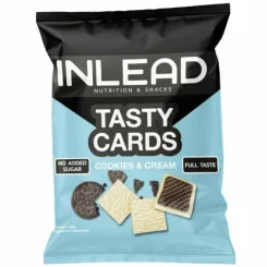 Ciastka Kakaowe w Białej Polewie Bez Dodatku Cukru Tasty Card 52 g - Inlead